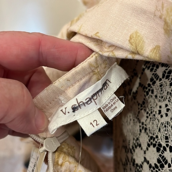 V CHAPMAN LADIES PINK FLOWERS LACE HALTER MIDI DRESS-12-WEDDING-PROM-GORGEOUS! - Picture 12 of 14